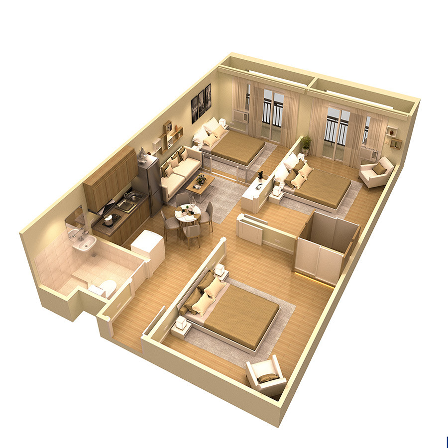 Capri-Oasis-2Br-3D-View
